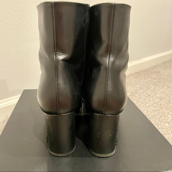 Yves Saint Laurent YSL Black Leather Lou Boots Booties Sz 40.5 EU box, dust bag - Picture 6 of 14